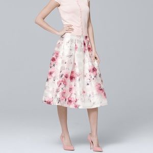 WHBM Satin Shadow Stripe Full skirt